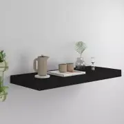 Floating Wall Shelf Black 60x24 MDF Modern Storage Space Saver Home Decor