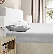 Ramesses 2000 Thread Count Bamboo Embossed Fitted Sheet Combo Set, King, Silver