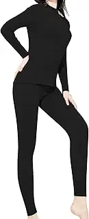 [Generic] Underwear Women Lace Set Womens Two-Piece Suit Long Sleeve O Neck Blouse Thermal Underwear Soft and Warm Top and Pants Sets Organic Adult Underwear