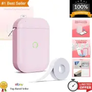 Mini Portable Label Maker - Stylish Pink Wireless Label Printer for Home, Office