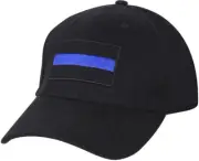 Black Thin Blue Line Law Enforcement Police Low Profile Adjustable Baseball Hat