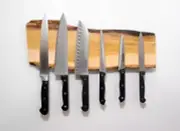 Tree of Heaven Wood Wall Knife Holder, Big Sur, Strong Magnetic, Rustic, L@@k
