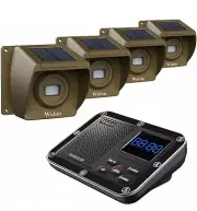 Solar Powered Driveway Alarm Wireless Motion Sensor for Home 1/3 Mile Long Range