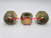 (100) 3/4-10 Coarse Thread Grade 8 Nylon Insert Hex Lock Stop Nut Yellow Zinc