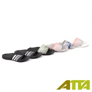 ATTA運動風圖紋室外拖鞋-粉灰25