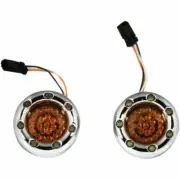 CUSTOM DYNAMICS AMBER LED TURN SIGNAL LAMPS JAE WHT / AMB / AMB CHR [2060-0533]