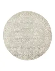 [Rug Culture] Evoke Shine Transitional Round Rug in Silver