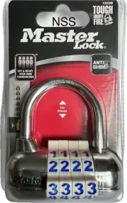 Master Lock Heavy-Duty Anti Shim Lock 1534D Set-Your-Own Combination White Dial