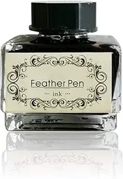 DAWEGAMA Black Calligraphy Ink No Carbon No Blocking Fountain Pen Ink Suitable for Feather Pen Quill Pen Dip Pen Calligraphy Pen Painting Pen 15ml