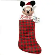 Disney Magic Holiday Mickey Mouse Santa Animated Musical Stocking Christmas NEW
