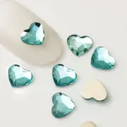 20Pcs Heart Rhinestone Multicolor Glass Crystal Flatback Stones Decorative Beads
