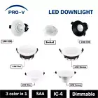 10w &13w LED Downlight&13W COB Dimmable Tri-Colour IP44 90mm Cutout downlights