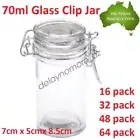 70ml Spice Mini Glass Jars with Clip Lid Bottle Jam Storage Container Jar Party