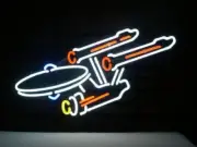 Star Trek Enterprise Space Ship Neon Sign 17"x14" Light Lamp Artwork Beer Bar LS