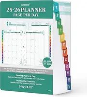 2024 Planner Refills – Planner Refills 2024 from Jan 2024 - Dec 2024, Two Pages Per Day Daily ＆ Monthly Planner, 5.5" x 8.4" Ring-Bound Organizer, Tabs, Quotes, Prioritized Task, Daily Tracker/Notes, Appointment Schedule