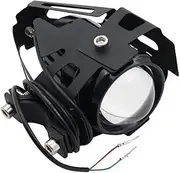 MEXWLOP Electric Scooter U7 Front Headlight Horn, for Kugoo Kukirin Citycoco Motorcycle ATV Universal Accessory Electric Scooter Headlight led(Black PT headlamp)