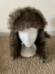 TRU FIT CAMOUFLAGE FUR LINED AVIATOR HAT ADULT OSFA BRAND NEW WITH TAGS