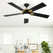Quoyard 52" Fan Ceiling w/Light Remote Control Quiet Motor Reversible Function