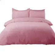 Blush Teddy Bear Fleece Soft Warm Quilt Doona Cover Set Single KS Double Queen King SK