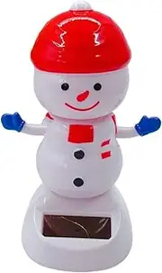 Solar Powered Dancing Christmas Swinging Santa Claus Snowman Dancer Toy Car Decor Swinging Solar Ornaments Shaking