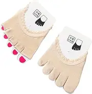 CHILDWEET 2 Pairs Toe Socks No Show Crew Socks Boat Socks Toe Liner Covers Half Palm Socks Women s Toe Covers Toe Topper Socks Fingerless Socks Full Finger Socks Bust Sponge Miss Bottom Pad