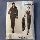 Vogue 1412 Paris Original Sewing Pattern Lagerfeld Dress Jacket SZ 14-16-18