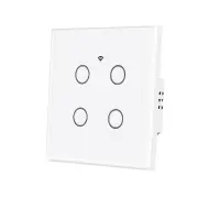 MoesHouse Tuya Smart WiFi Light Switch 1-4 Gang Touch Glass Panel Timing Function APP Remote Control Voice Control Work