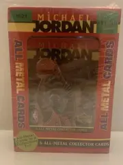Factory Sealed 1996 UD Michael Jordan 6 All Metal Collector Cards