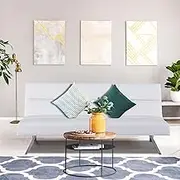 Naomi Home Zoe Futon Sofa White