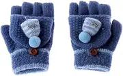 [XolngYYeng] Toddlers Snow Gloves Half Finger Gloves Kids Fingerless Gloves Fleece Mittens Winter Knitted Cable Magic Thermal Gloves Boys Girls Riding Running Ski Gloves Touch Gloves Hand Warmer Xmas Gifts