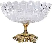 Crystal Fruit Plate Fruit Bowl,Snack Nut Storage Bowl Living Room Simple Modern Glass Coffee Table Decoration-200 * 150mm