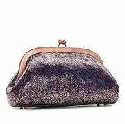 PATRICIA NASH MIA STAINED KIMONO TAPESTRY LEATHER FRAME SATCHEL PURSE - NWT