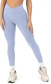 [PAVOI ACTIVE] Cross-Over Waistband Skinny Leggings for Women | Double Layer Gusset and Butt Enhancing Seam | FlexFlow
