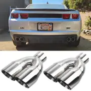 For Chevy Camaro SS ZL1 2010-2023 Dual Exhaust Tip 2.5" Inlet 3.5" Outlet 9.5" L