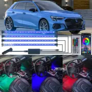 RGB 72LED Lights Car Interior Floor Decor Atmosphere Ambient Strip Lamp For AUDI (for: Audi)