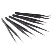 5 Pack Antistatic ESD Stainless Steel Precision Tweezers Set