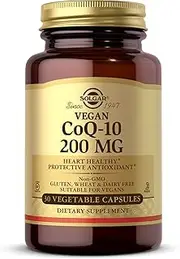 Solgar Vegetarian CoQ-10 Vegetable Capsules, 200 mg, 30 Count