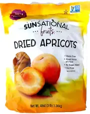 Sunsational Fruits Dried Apricots 3 lb (1.36kg) EXP 12/2025