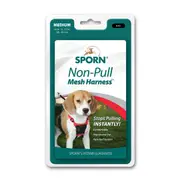 Sporn Medium Black Stop Pulling Mesh Dog Harness for Walking