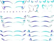 TOVINANNA Butterfly Eye Makeup Stickers 6pcs Temporary Eyeliner Decals Eye Shadow Decals for Diy Makeup