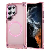For Samsung Galaxy S24 Ultra Case, MagSafe compatible, Shielding Cover, Clear Pink
