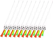 Sosoport 10pcs Soccer Fans Horn Plastic Trumpets Noise Maker for Football Games Bright Colors Fun Party Favors for Cheering and Celebrating Random Color Random Color