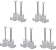 10pcs Silver Aluminum Clamps Durable Tool Box Mounting for Pickup Trucks Sleek and Reliable Design for Secure Tie Downs and Enhanced Truck Aesthetics
