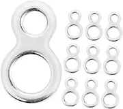 TOBBOMEY 10pcs Eight Figure Ring Connector Fish Hook Ring Fishing Quick Clips Fly Fishing Accessories Solid Rings for Fishing Solid Rings Fishing Tackle Ring Fishing Tackle Lure Connector