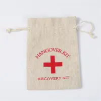 在飛比找蝦皮購物優惠-❃紅十字宿醉工具包 棉麻布急救包裝 派對醒酒袋禮品包裝袋廠家