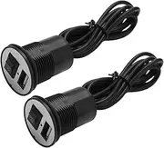 Mellisso 2X 12-24V Universal USB Charger Motorcycle Power Adapter Socket USB Charger Waterproof Auto Charger Adapter