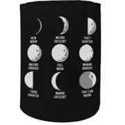 Alcohol Stubby Holder - Moon Phases - Funny Novelty Birthday Gift Joke Beer Can Bottle Coolie