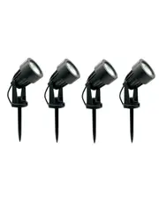 Lucci Connect Aurora 4 Light LED Spike Spot Kit in Black
