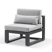 Balmoral Single Modular Outdoor Aluminium And Teak Lounge