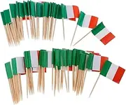Italy Toothpick Flag Mini Italian Stick Flags Cupcake Toppers Picks Decoration 100PCS Cocktail Sticks